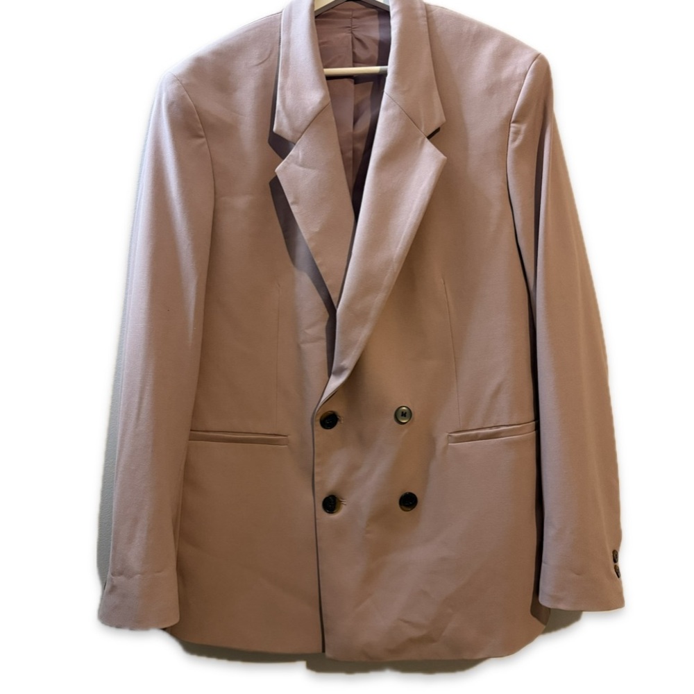 Zara Chic Mauve Oversized Double-Breasted Blazer